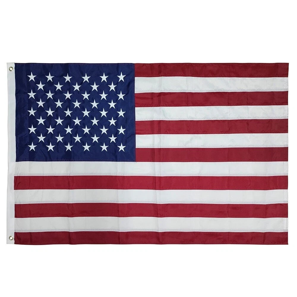 3x5 FT Outdoor Embroidered American Flag Made in USA Luxury Embroidered Star US gallery