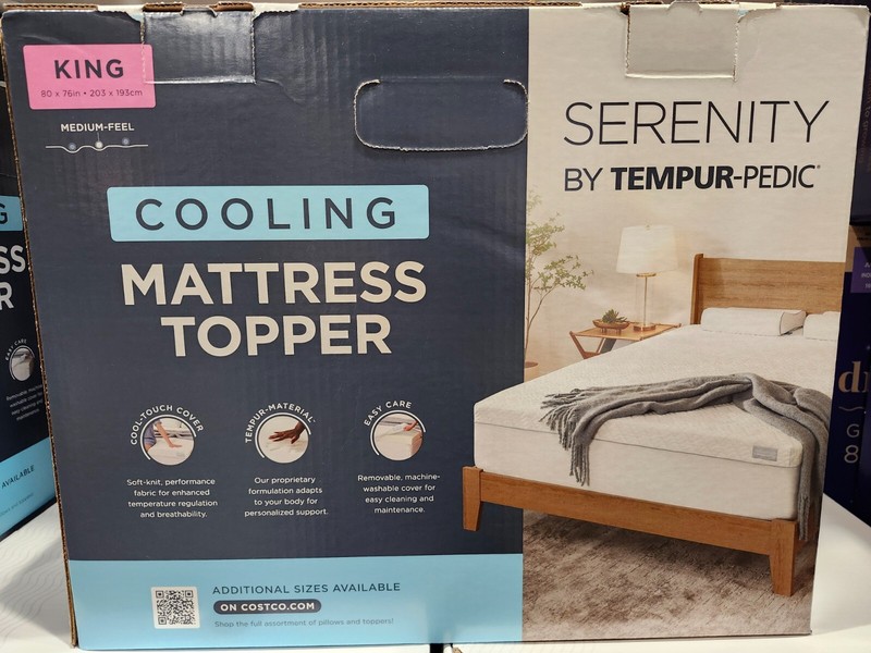 Serenity Tempur-Pedic Cooling Memory Foam Mattress Topper Queen gallery