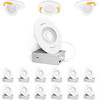 12 Pack 4" Gimbal LED Recessed Lights, 12W 1100LM, 5 Color Options, ETL/FCC gallery