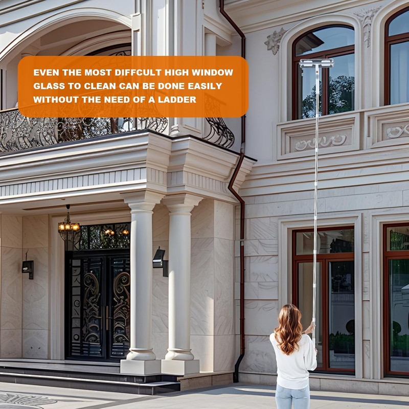 126‘’ Squeegee for Window Cleaning, 2-In-1 Window Cleaner Tool with Extension Po gallery