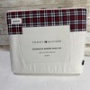 Tommy Hilfiger Queen Decorative Border 4 Pc Sheet Set 100% Cotton Percale Plaid gallery