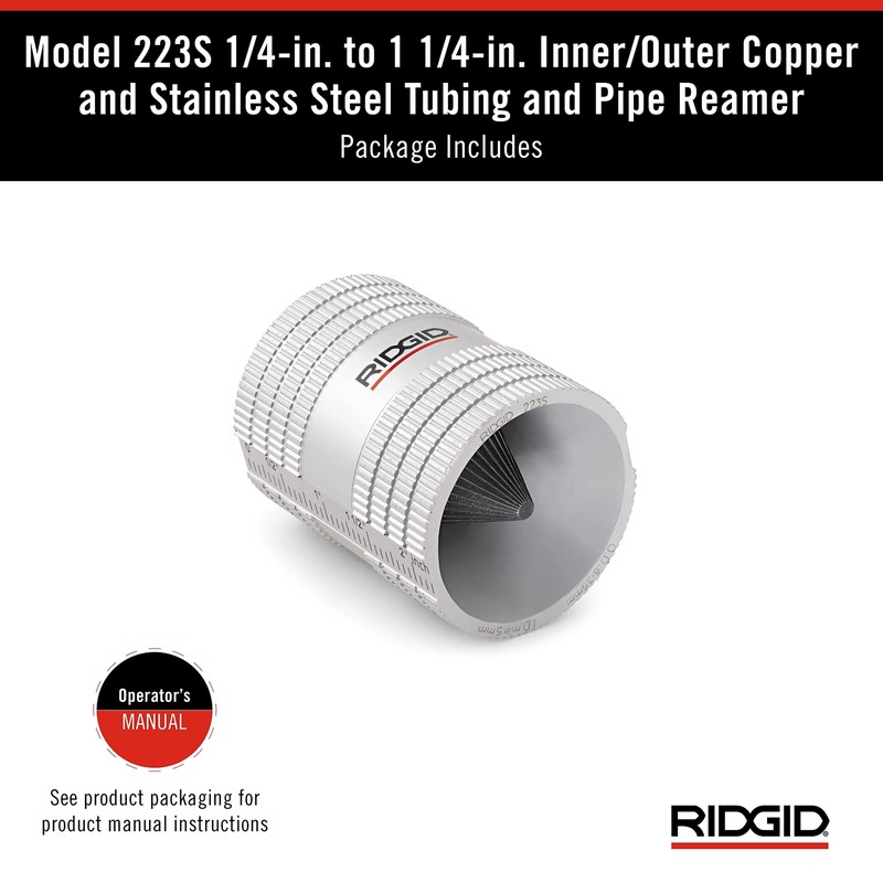 RIDGID 29983 223S Inner Outer Reamer for Copper Stainless Steel Tubing gallery