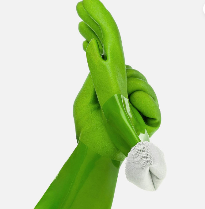 Star Kitchen & Home True Blues Ultimate Green Household Cleaning Gloves (Medium) gallery