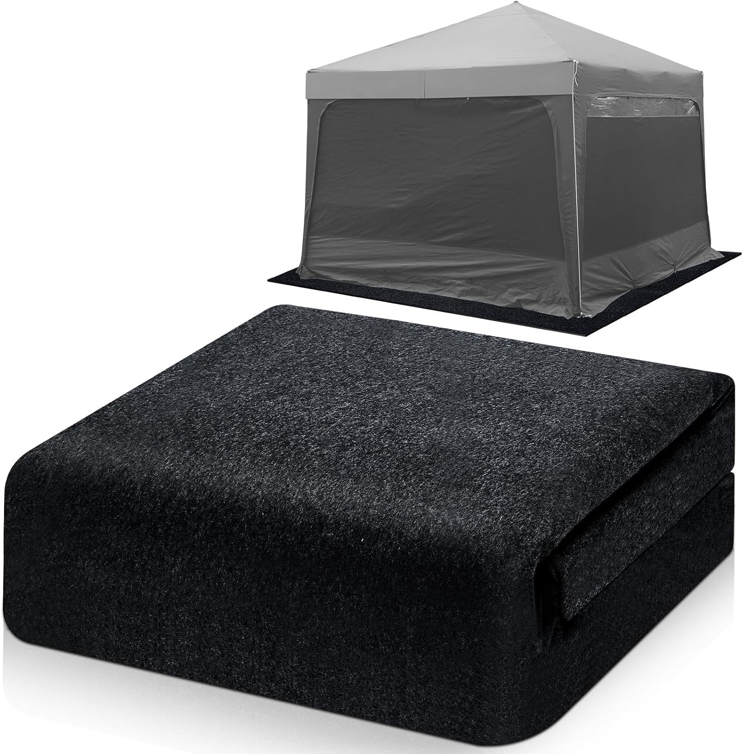 10x10 ft Outdoor Storage Shed Floor Mat Waterproof, Non Slip 10 x10 ft, Black gallery