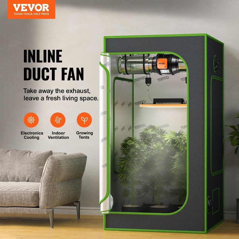 6-in Inline Duct Fan, 400 CFM, Variable Speed, Quiet AC Motor, 34 dB gallery