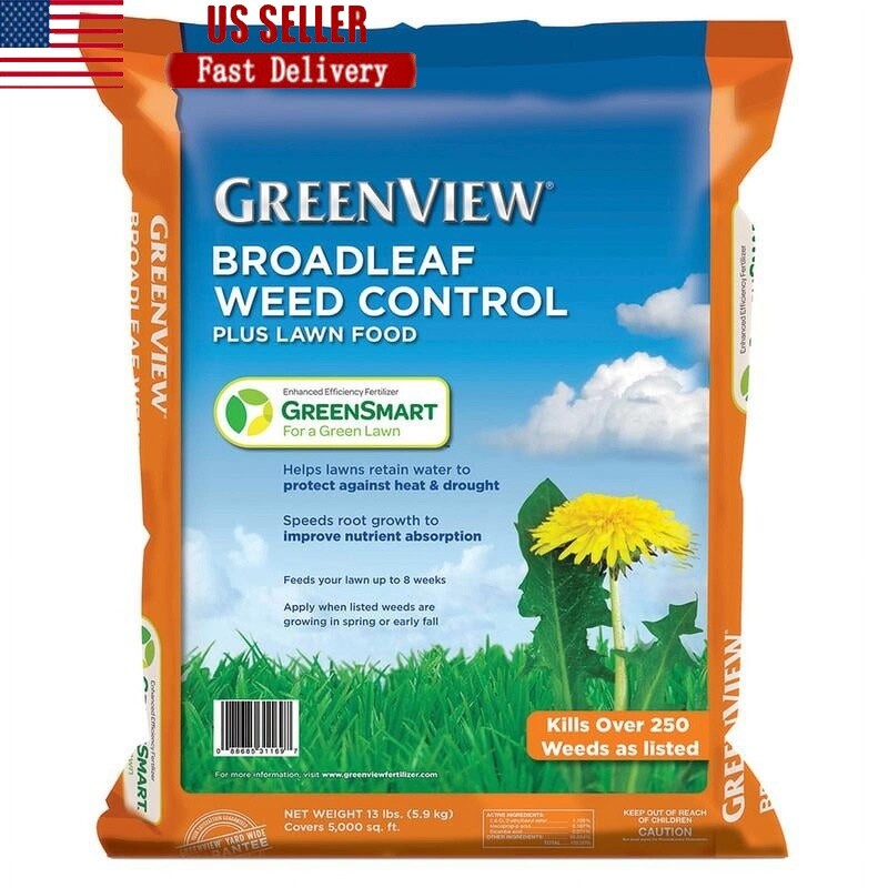 Broadleaf Weed Control Lawn Food 13lb Covers 5000sqft Granular Fertilizer New gallery
