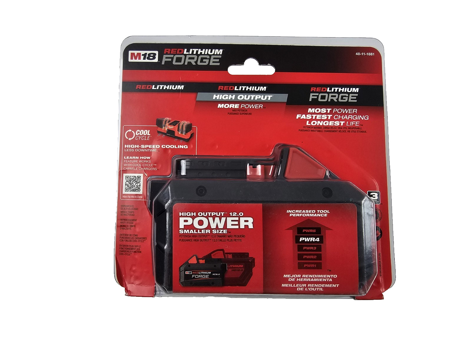 NEW Milwaukee 48-11-1881 M18 REDLITHIUM FORGE HIGH OUTPUT 18V 8Ah XC8.0 Battery gallery