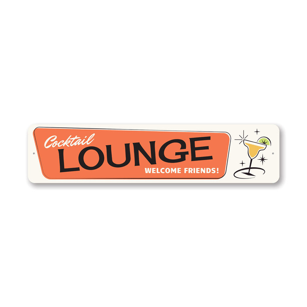 Retro Cocktail Lounge Metal Sign gallery