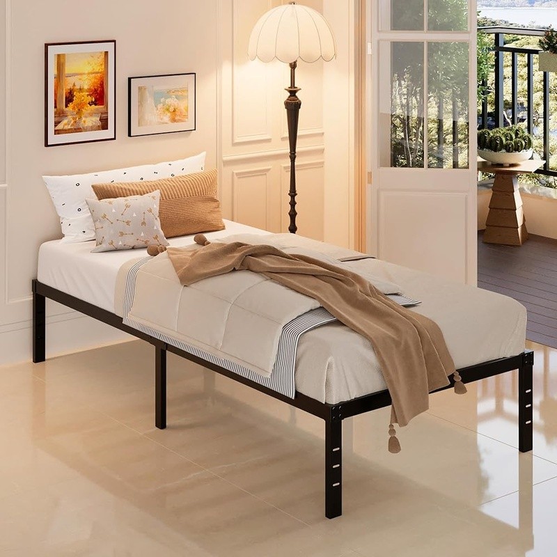 Metal Bed Frame Squeak Resistant Multi Angle Support Easy Assembly Storage New gallery