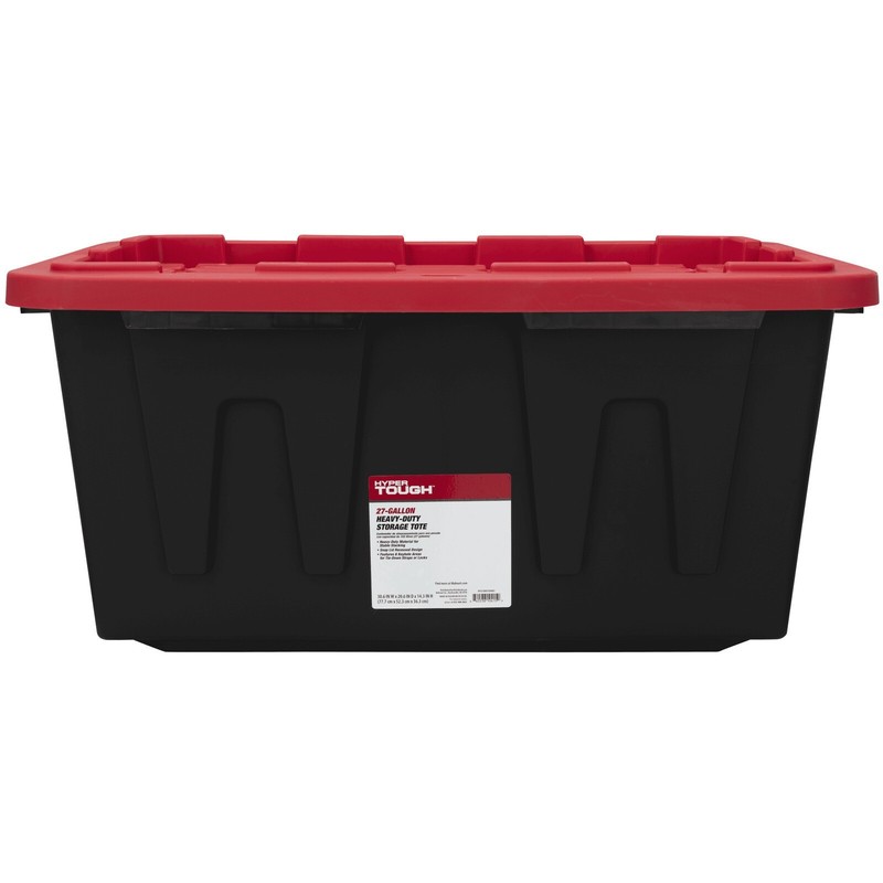 Stackable Snap Lid Plastic Storage Bin Container Tie Down Grooves Straps Set 4 gallery