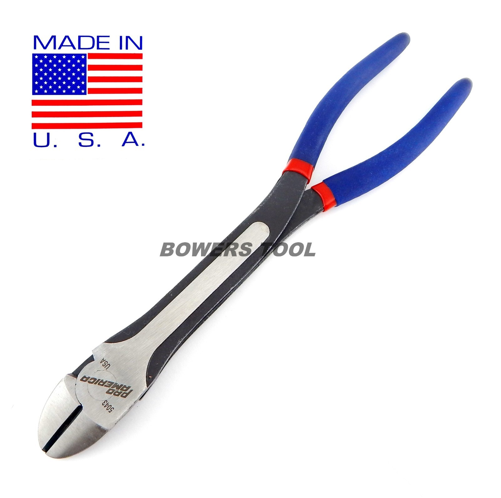 Pro America 11 in. Offset Extra Long Diagonal Cutters Dikes Wire Pliers USA 5043 gallery
