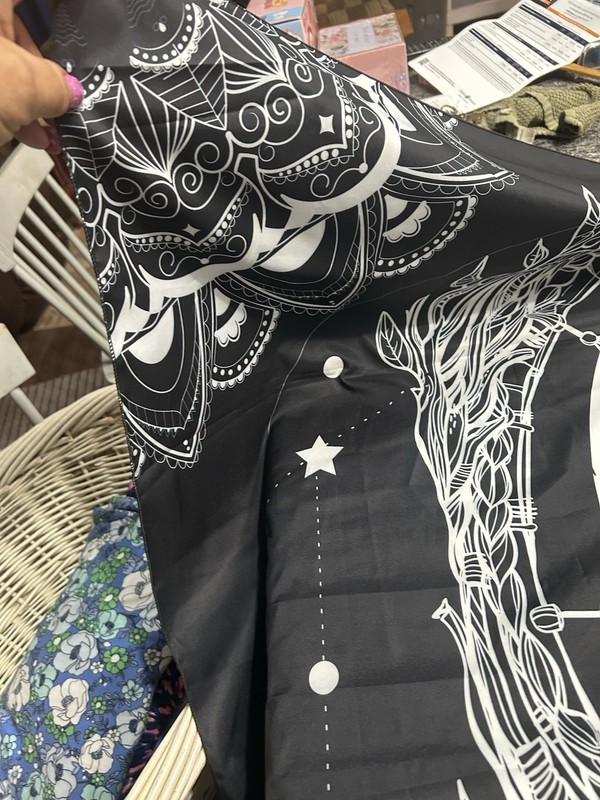 Black & White Celestial Sun And Moon Tapestry Bohemian And Tarot Card 56” X 52” gallery