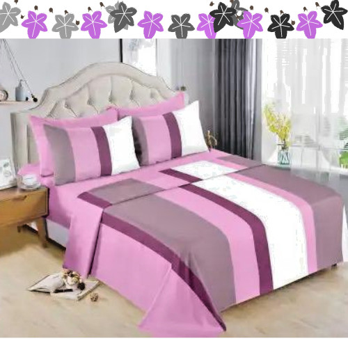 SHEET KING -6 PCS King-6- PCS 4 Pillows cases 20""*35(50*90 CM) 1 Fitted gallery