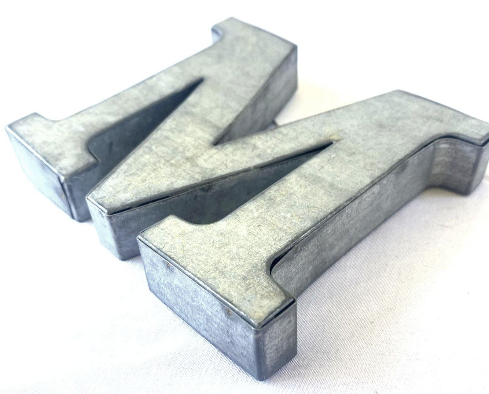 Galvanized Metal Letter M 4" Rustic Country Industrial Farmhouse 3D - NEW gallery