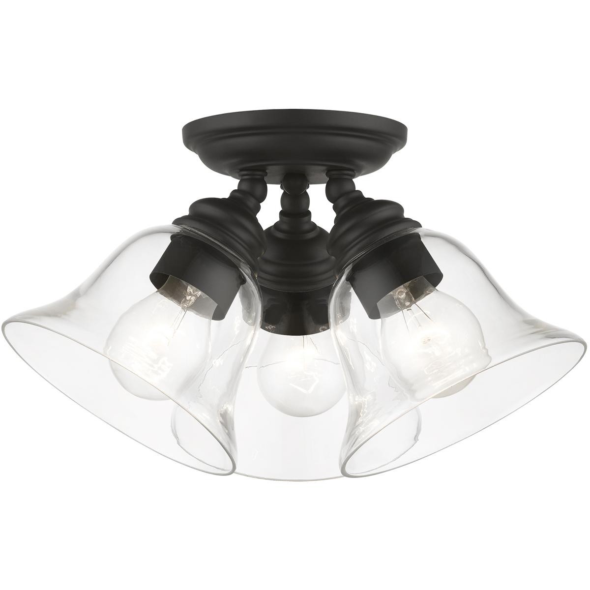 Livex Lighting 46489-04 Moreland Semi-Flush Mount Black gallery