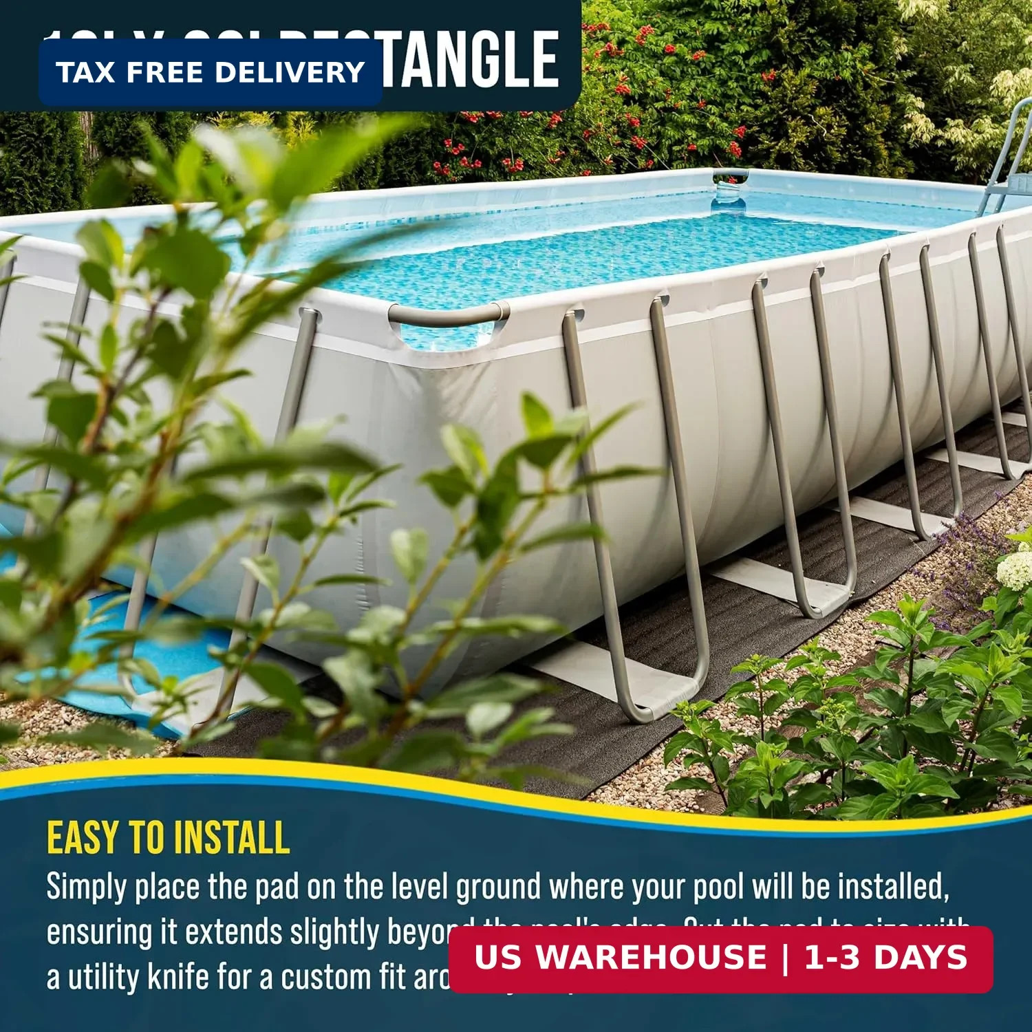 U.S. Pool Supply Ground Shield 16-Foot x 32-Foot Rectangle Heavy Duty Pool Liner gallery