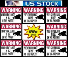 Stickers Decals For Home Windows Warning Security Cameras Monitoring System Lot