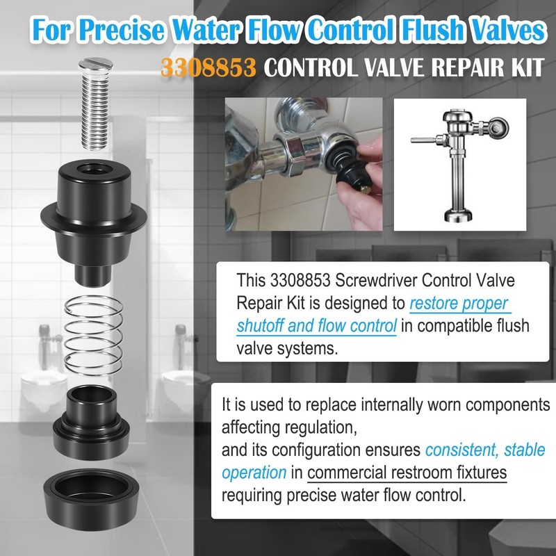 H-541-A 1" Screwdriver Control Stop Repair Kit Fit for Sloan Flushometers gallery