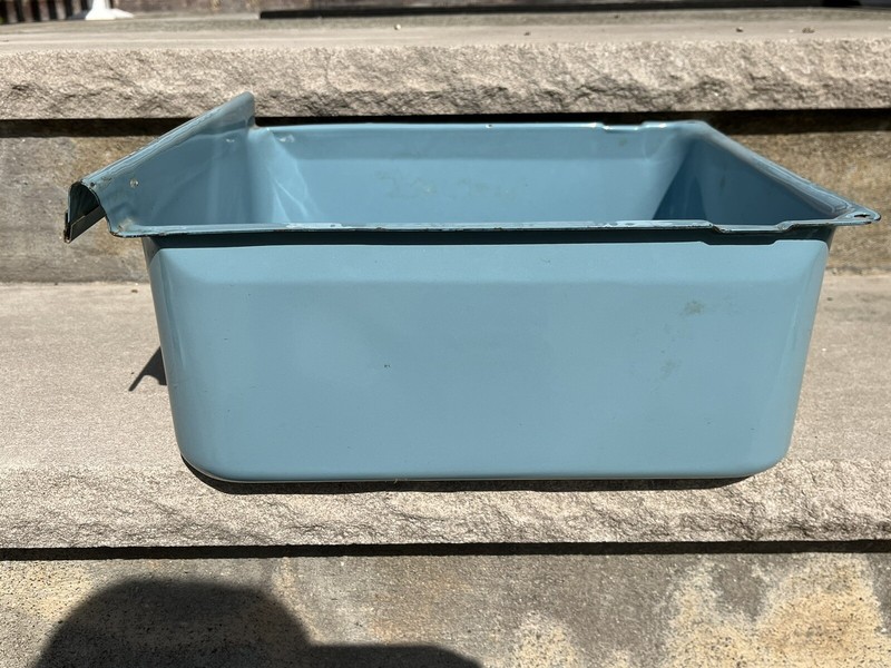 Refrigerator Drawer Metal Bin Veg Crisper Turquoise / Powder Blue / Baby Blue gallery