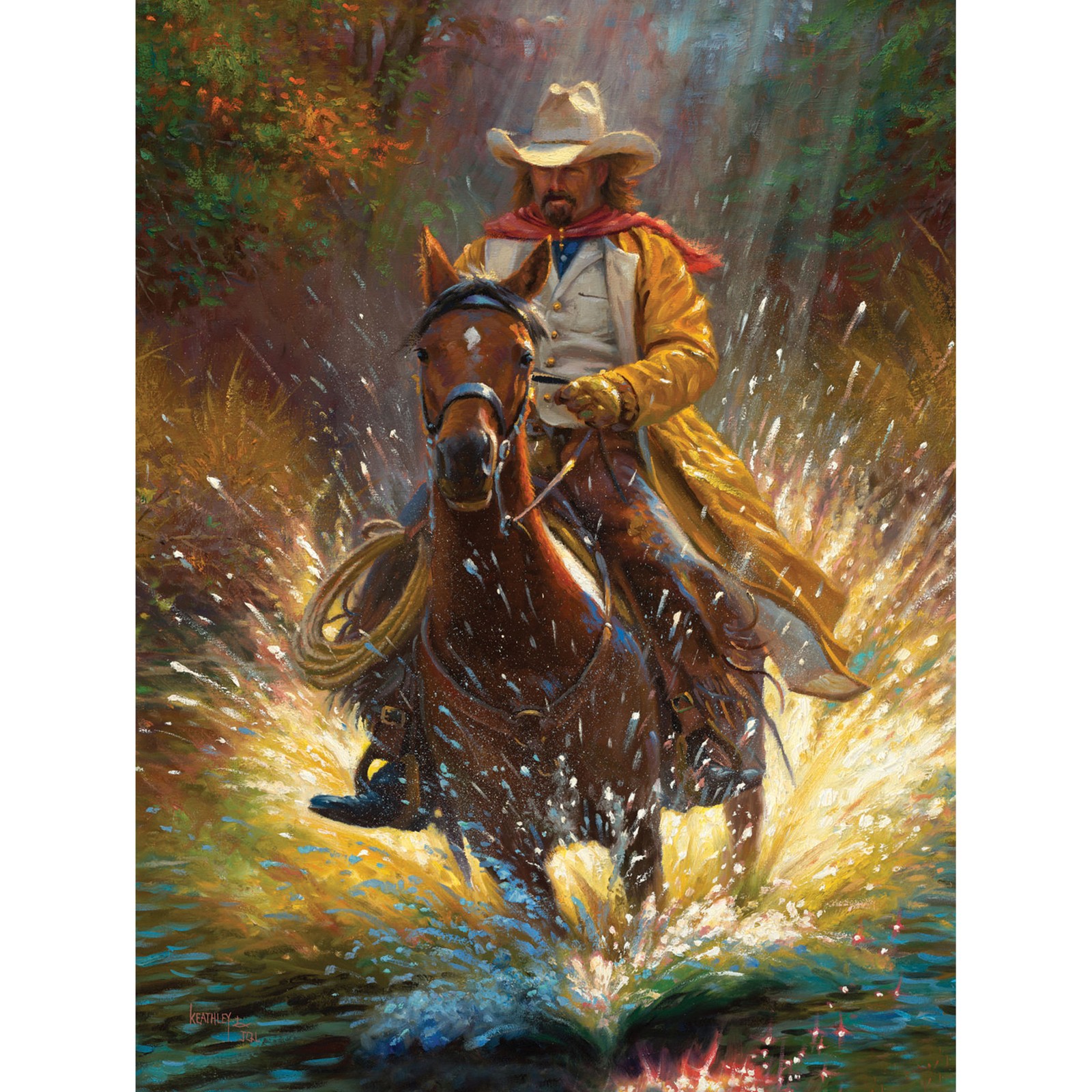 River's Edge Products LED Canvas Wall Art, 16" x 12", Fiber Optic Light Up Wall gallery