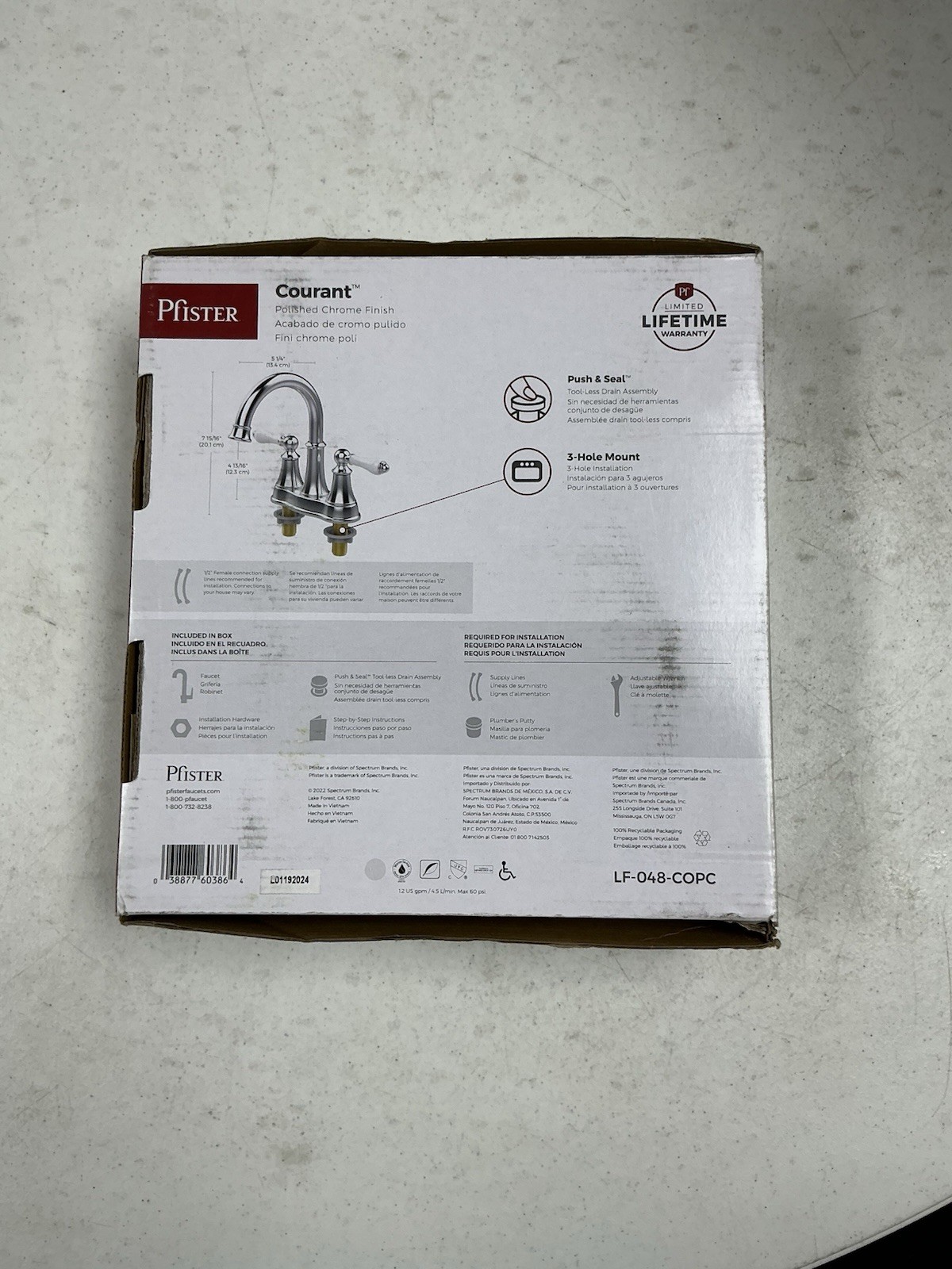 Pfister Courant 4 in. Centerset 2-Handle Bathroom Faucet in Polished Chrome gallery