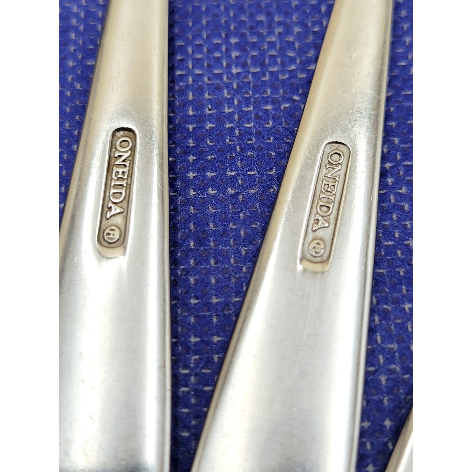 Oneida MOONCREST Stainless Lot 5 Glossy Flatware Spoon Fork gallery
