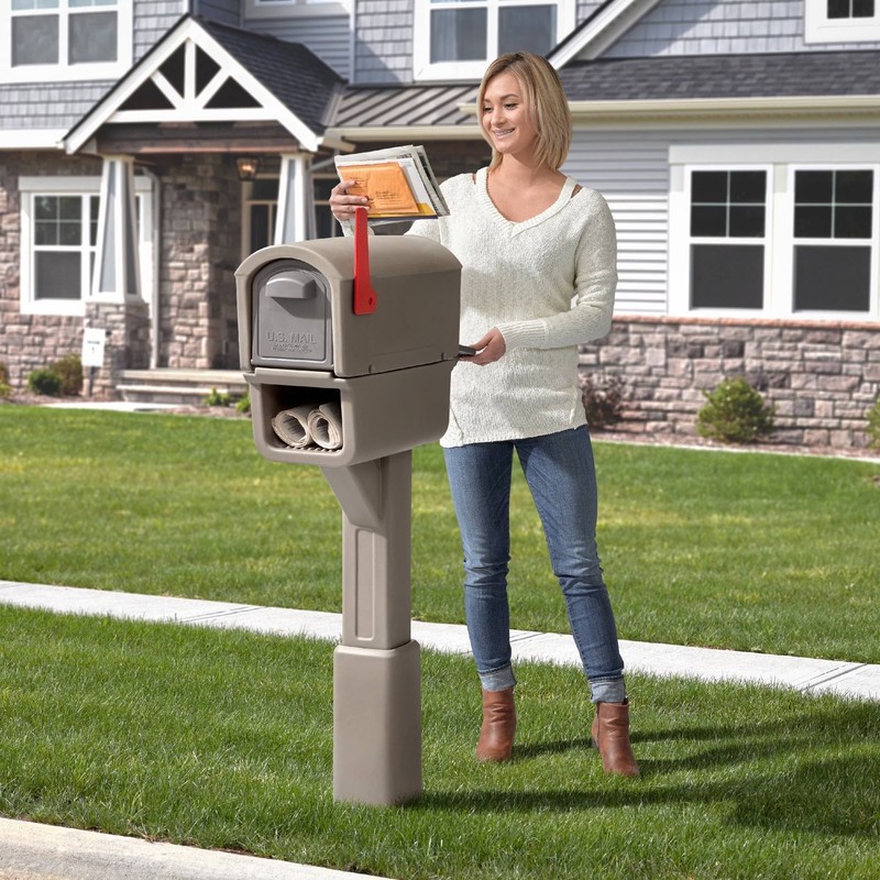 Step2 MailMaster Express Plus Plastic Mailbox Mocha Finish gallery
