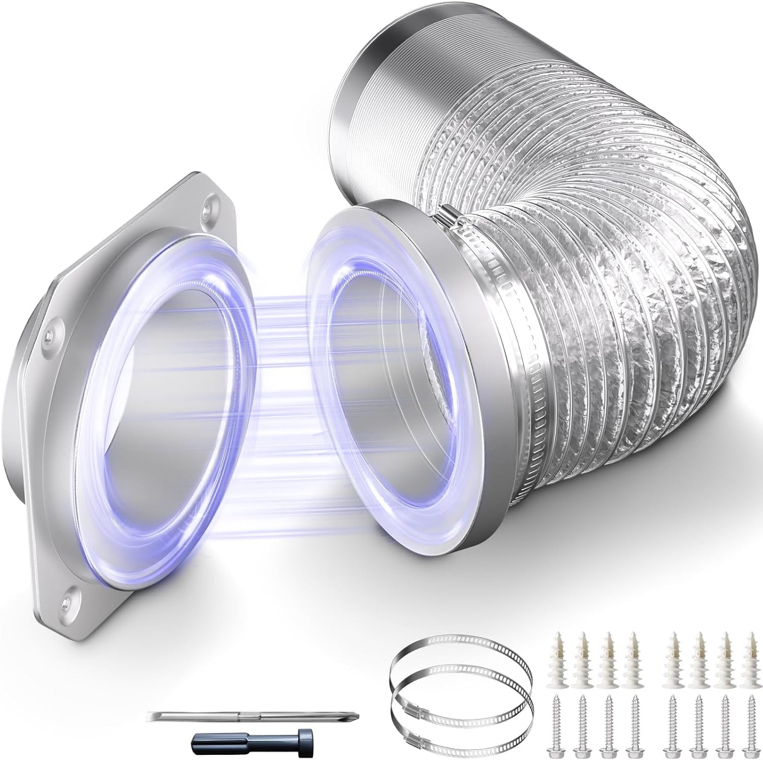 Magnetic Dryer Vent MV-180 Connector Kit, 4 Inch for Tight Spaces, Strong Magnet gallery