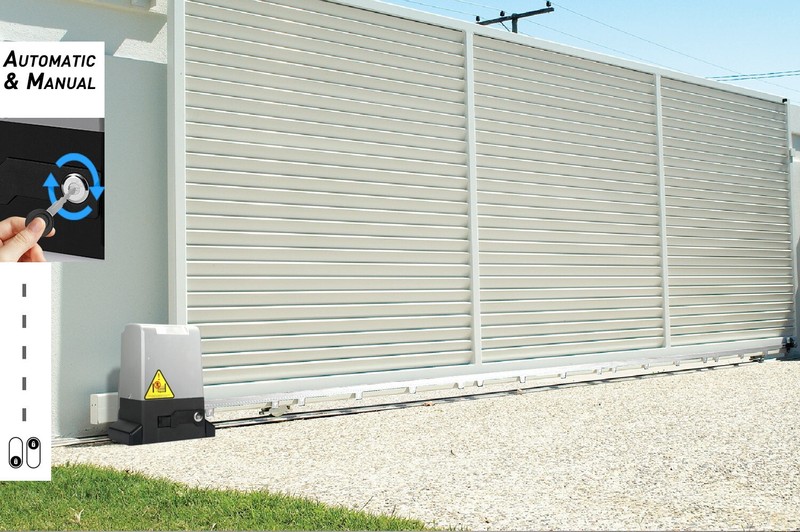 Automatic Sliding Gate Opener Rack Driven with Remotes Complete Kit 1800-5290 lb gallery