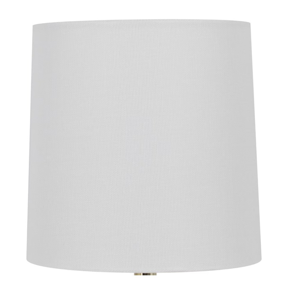 12.75 Inch White Ball Table Lamp with White Linen Shade gallery