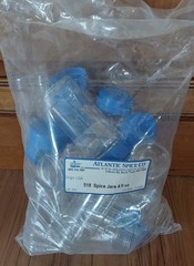 Atlantic Spice Co 4 Oz Plastic Spice Jars, Shaker Tops, 12/Pkg, New
