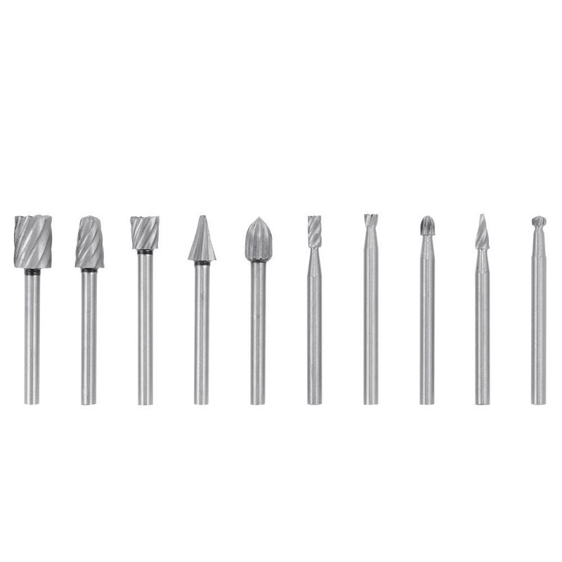 Tungsten Carbide Burr Bit Set cutting carving routing bur For Dremel Rotary Tool gallery