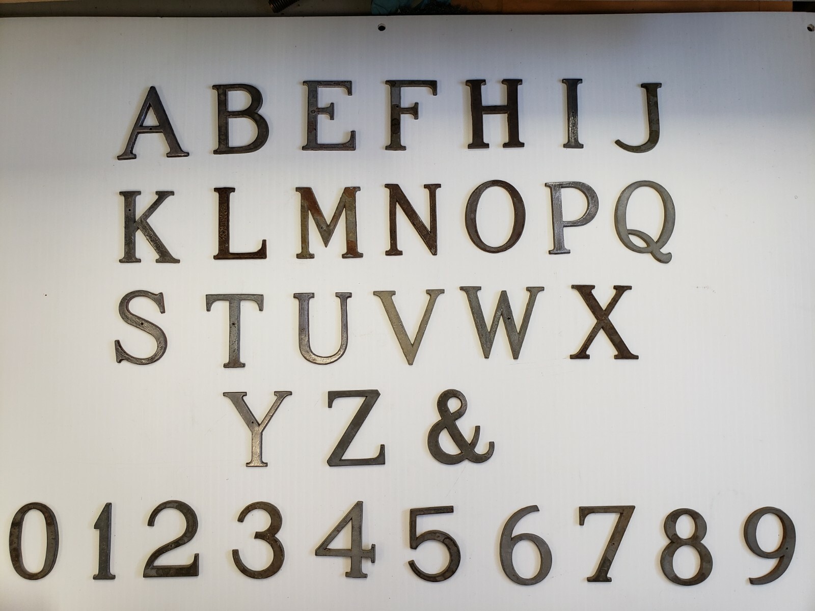 Metal Letters and Numbers 2 inch long Roman Font price per letter* gallery