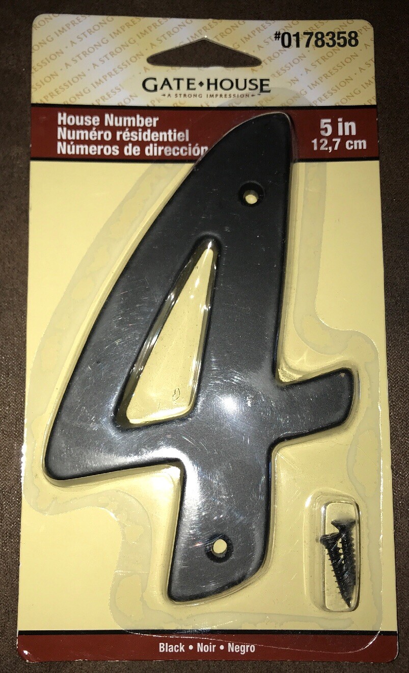 Gate House Numbers 4 Black # 0178358 5 In 12,7 CM gallery