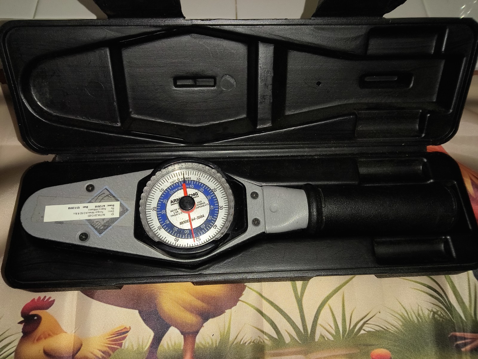 Armstrong 64-358 3/8" Drive Dial Type Torque Wrench 0-50 Ft-Lb / 0-70 with case gallery