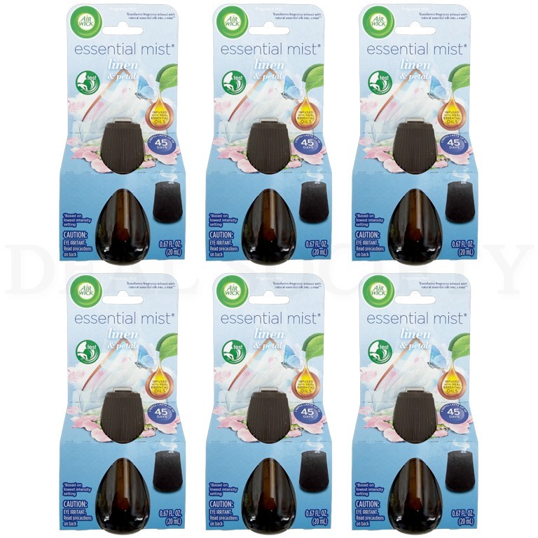 Air Wick Essential Mist Aromatherapy Diffuser Refill - Linen & Petals Lot of 6 gallery