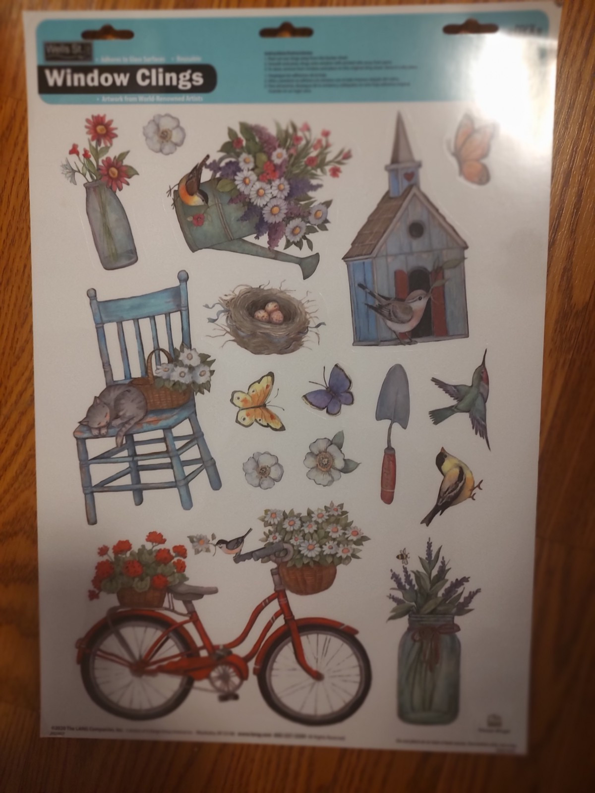 Window Clings ~ 6 Seasonal Window Clings Spring, Summer, Fall, Winter Reusable gallery