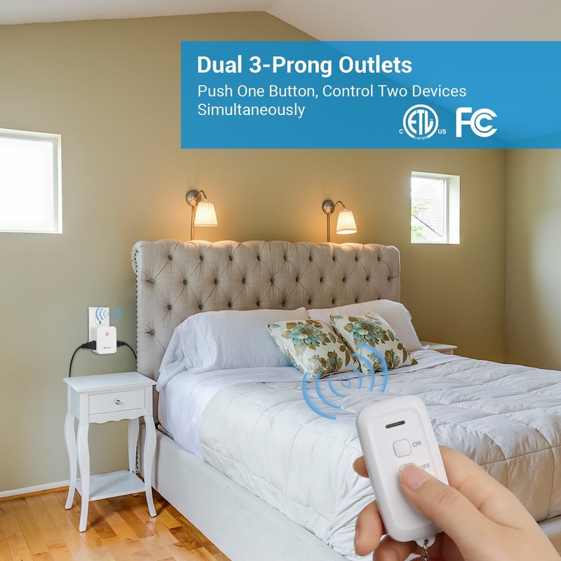 DEWENWILS Remote Control Outlet with 2 Remotes, Remotely Turn on/off Light gallery