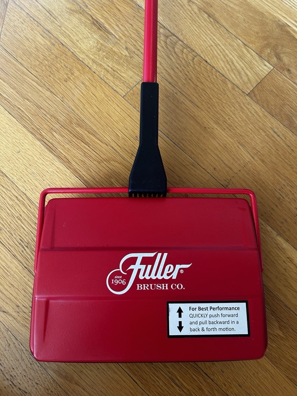 Fuller Brush Electrostatic Red Metal Carpet Sweeper Model 17052 Clean Full Size gallery