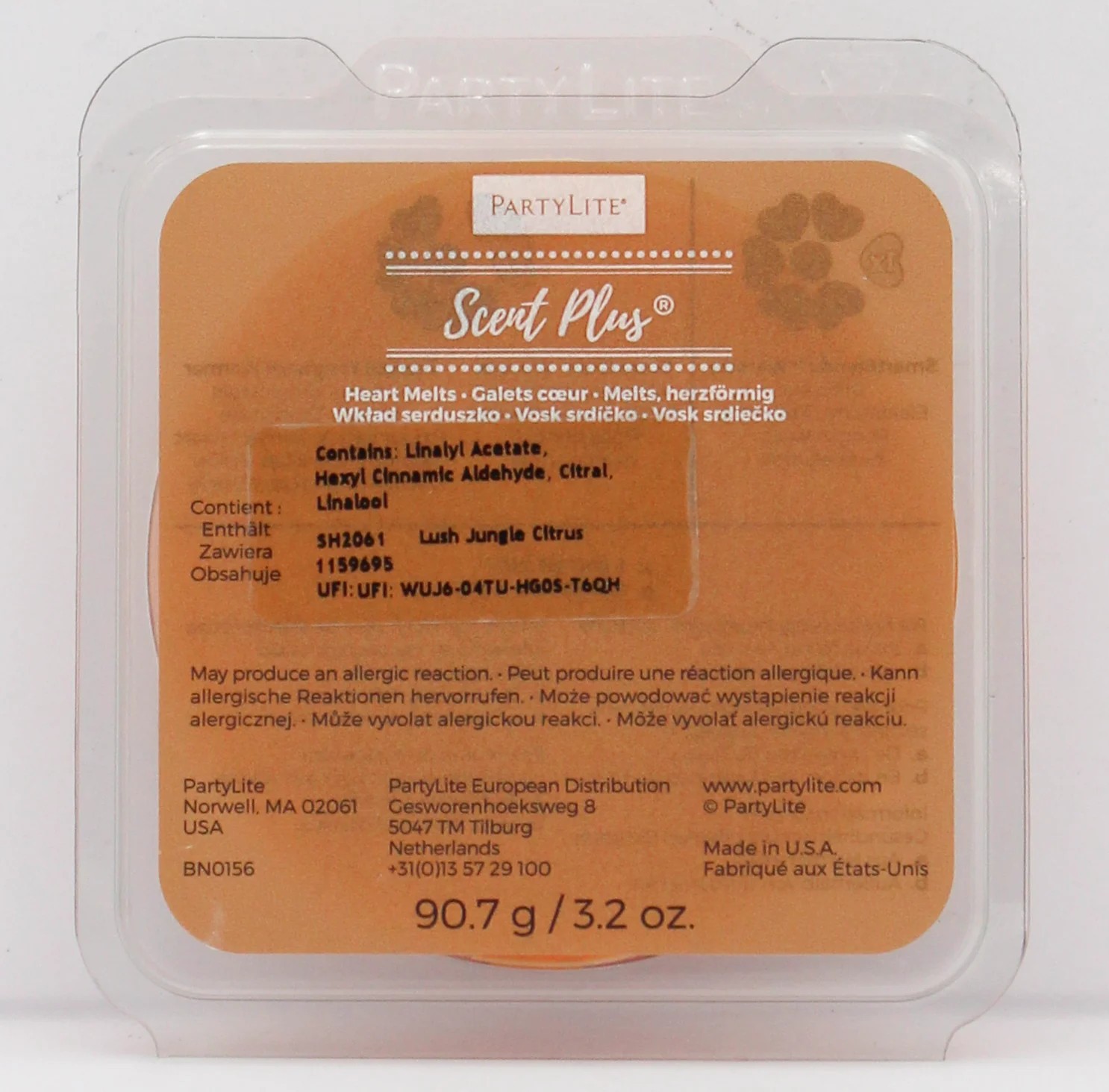 Partylite Lush Jungle Citrus Scent Plus Heart Wax Melts – 3.2 oz | Free Shipping gallery