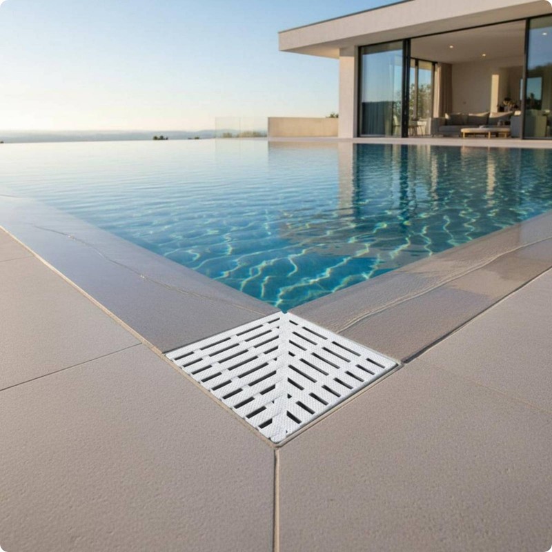 90 Degree Drain Grate Continuous Join Overflow Gutter Cover Efficient Water gallery