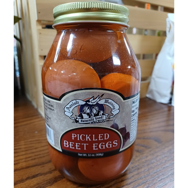 Amish Wedding Pickled Beet Eggs Ready to Eat Amish Recipe USA Made 32 Oz Jar gallery