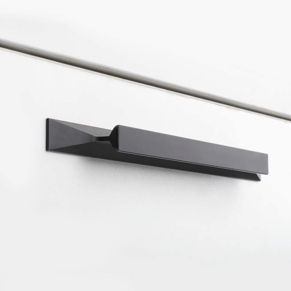 10 Pack Black Finger Pull Kitchen Cabinet Handles for Dresser Drawers 3 3/4 i...