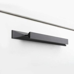 10 Pack Black Finger Pull Kitchen Cabinet Handles for Dresser Drawers 3 3/4 i…