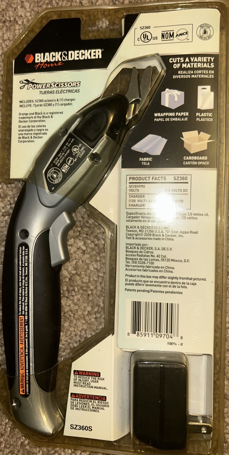 NEW! BLACK & DECKER POWER SCISSORS SZ360B CORDLESS RECHARGEABLE 70 MIN RUN TIME gallery