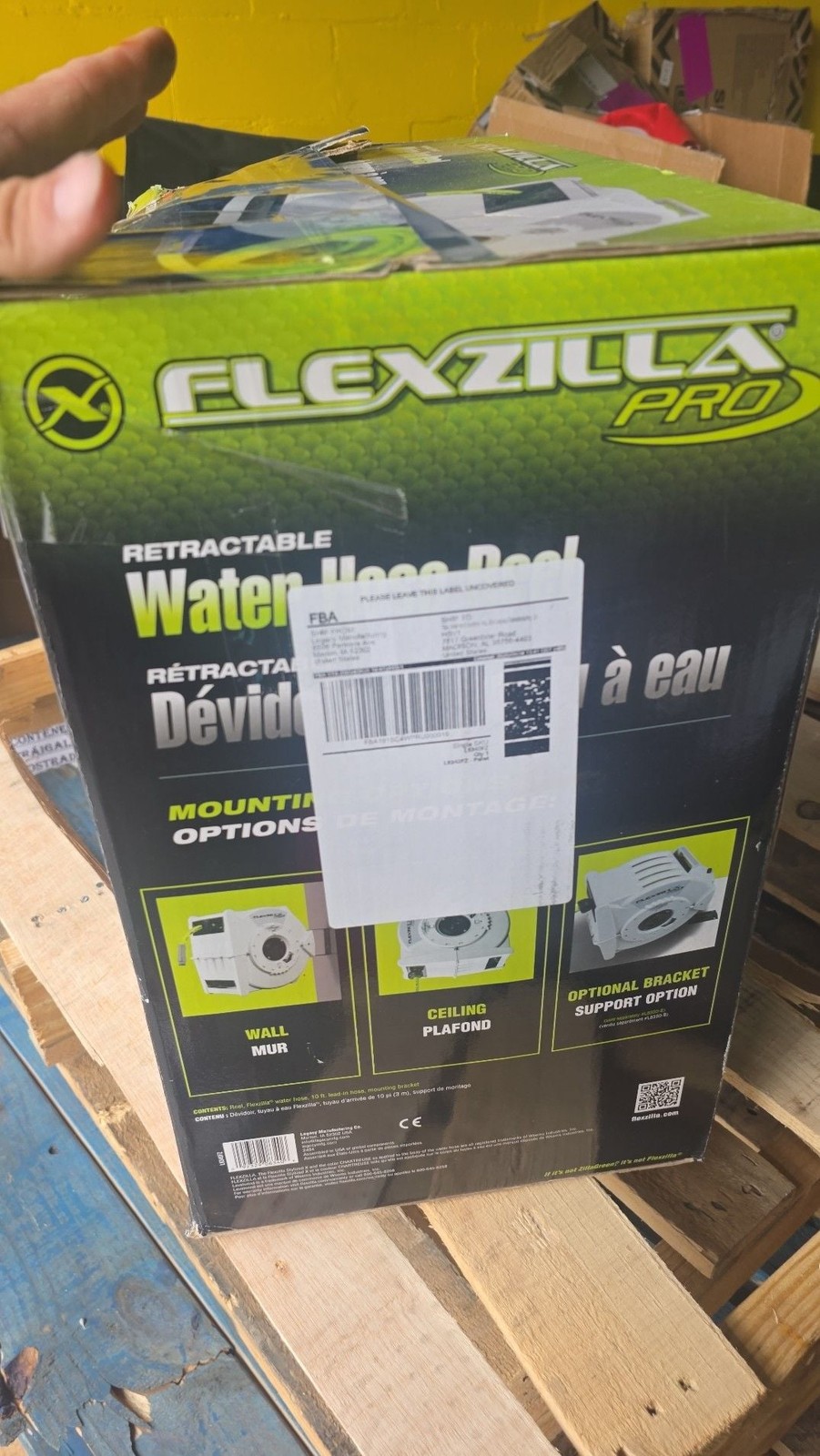 Flexzilla Pro Retractable Water Hose Reel with 70 ft. x 1/2 in. Hose gallery