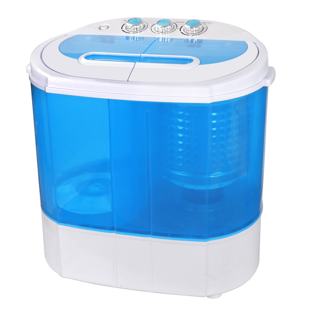 Portable Compact Lightweight Washer Twin Tub Laundry Washing Machine Spin Cycle