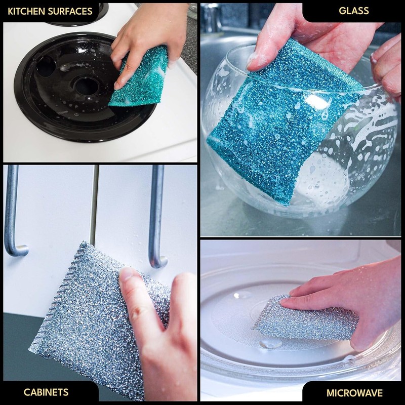 Cleanpot Pot Cleaner Non-Scratch Teflon Scrubber Luster Sponge (Package May Vary gallery