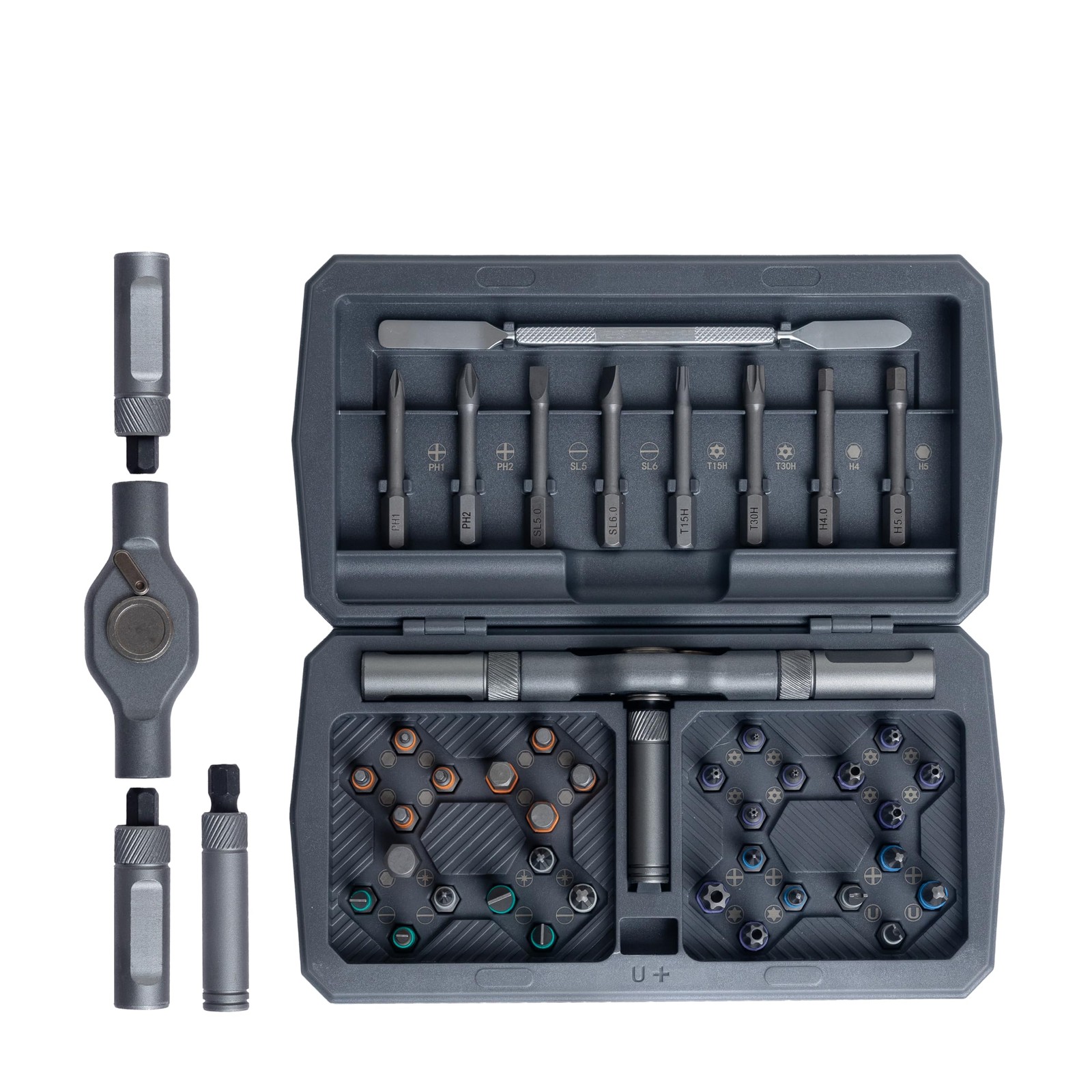 ANVANNA 42-in-1 Magnetic Screwdriver Set Grey Ratchet Multi-Bit Precision Kit gallery