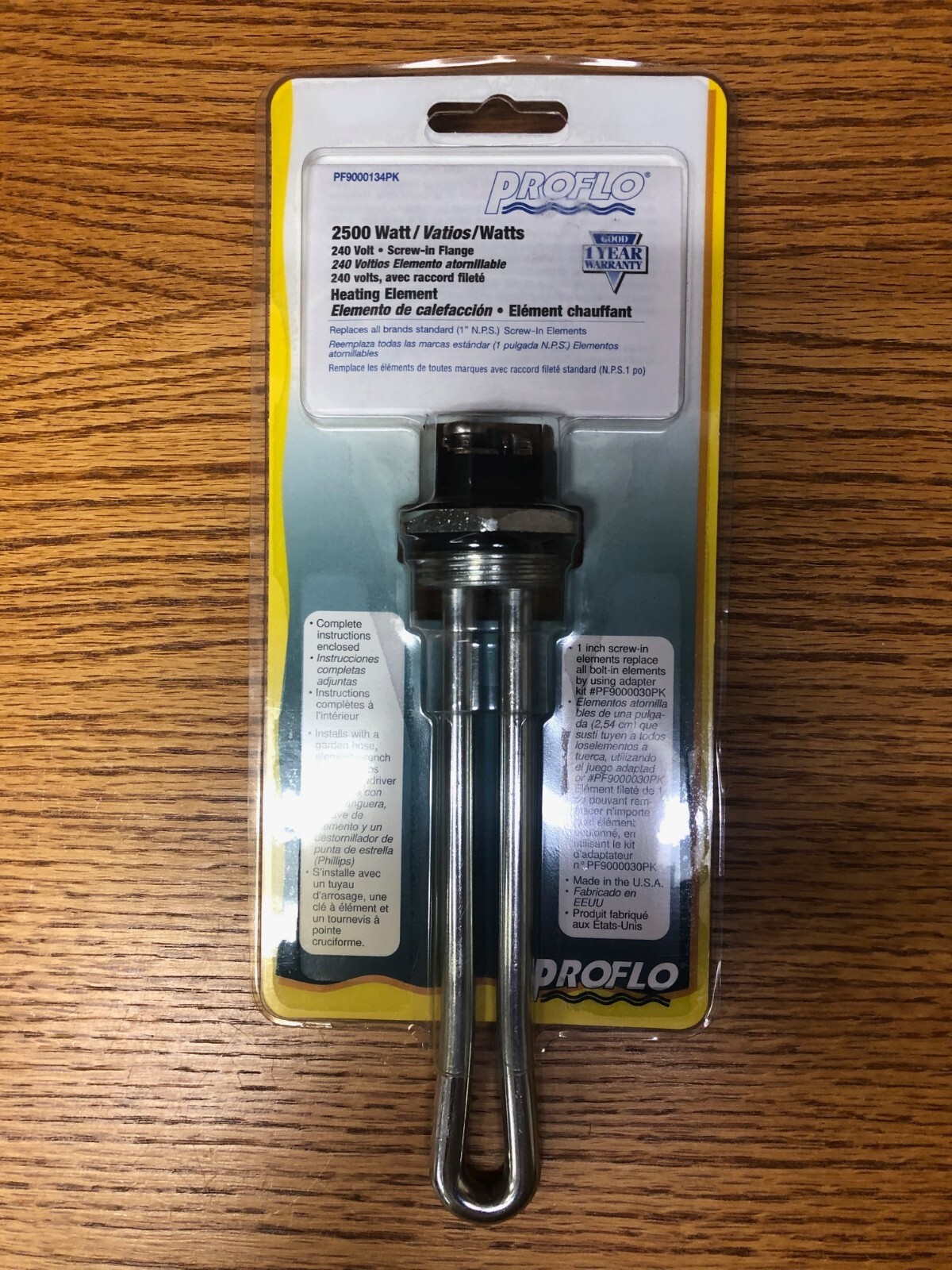 Proselect Water Heater Element - 2500 Watts 240 Volts - Short Style gallery